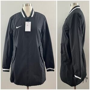 Nike Team Dugout Parka Jacket Women's M Water Repellant DC9103-060 Gray $150 NWT